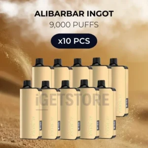 10 PCS – Alibarbar Ingot 9000 Puffs